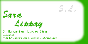 sara lippay business card